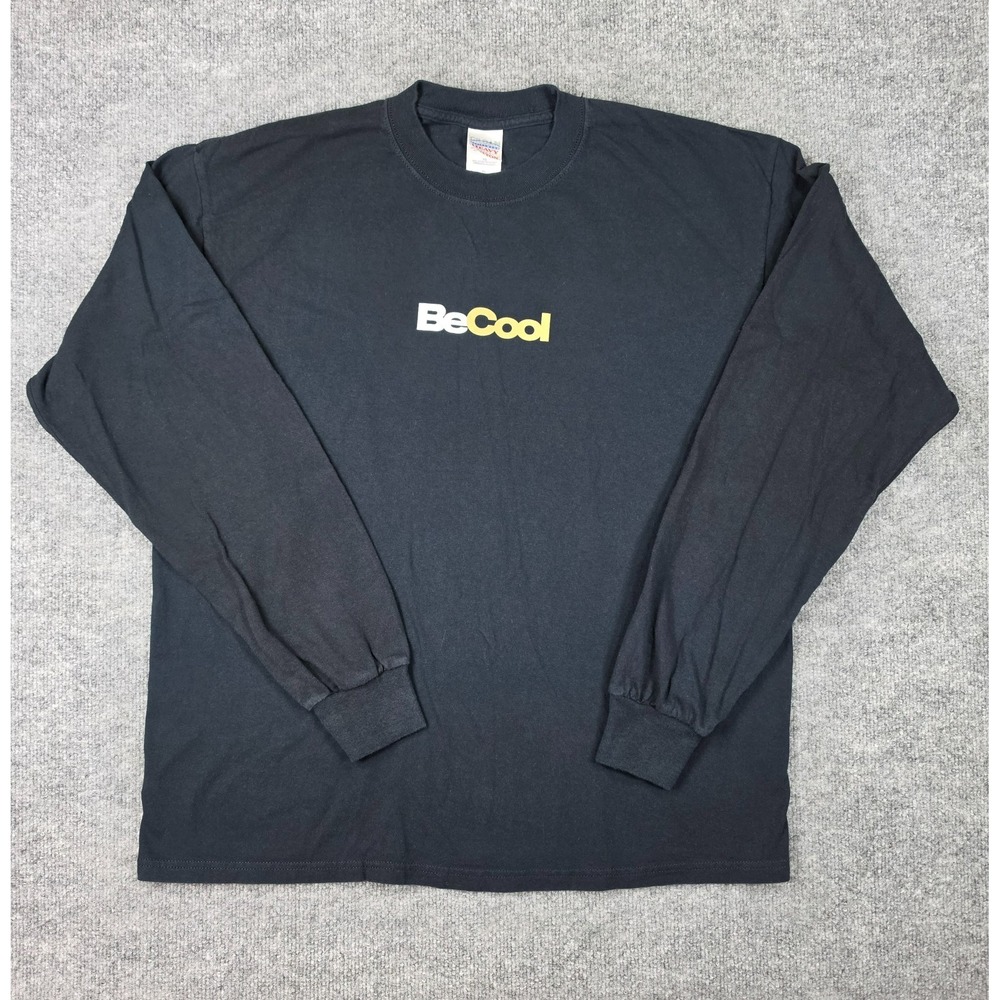 Vintage 2005 Be Cool T-Shirt Men XL Black Movie Promo Graphic Long Sleeve Tee